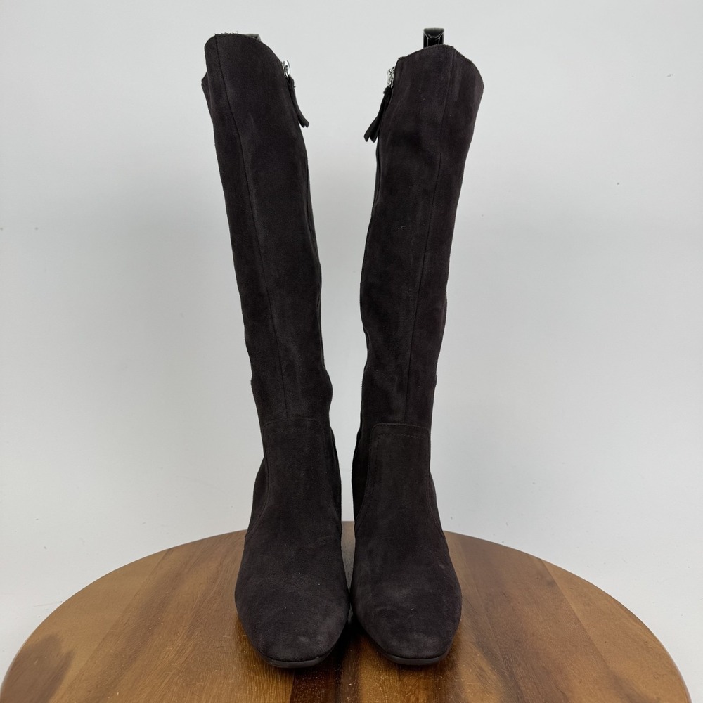 Womens Blondo Tessa Waterproof Brown Suede Tall Block Heel Boots Size 8.5 M EUC - Picture 3 of 9